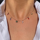 Vintage Garden Vegetable Necklace Gold-plated Zircon Mushroom Necklaces