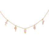 Vintage Ice Cream Clavicle Chain Gold-plated Zircon Necklace