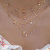 Vintage Ice Cream Clavicle Chain Gold-plated Zircon Necklace