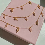 Vintage Ice Cream Clavicle Chain Gold-plated Zircon Necklace