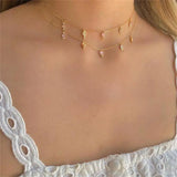 Vintage Ice Cream Clavicle Chain Gold-plated Zircon Necklace