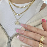Vintage Sun Flower Smile Necklace Rhinestone Necklaces For Women Girls