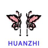 Iridescence Butterfly Drop Earrings for Women