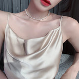 Baroque Natural Pearl Short Necklace For Woman Choerk Jewelry