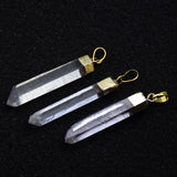 Irregular Clear Quartz Pillar Pendant Healing Necklace
