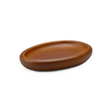 Irregular Round Jewelry Plate Japanese Retro Solid Wood Display Stand