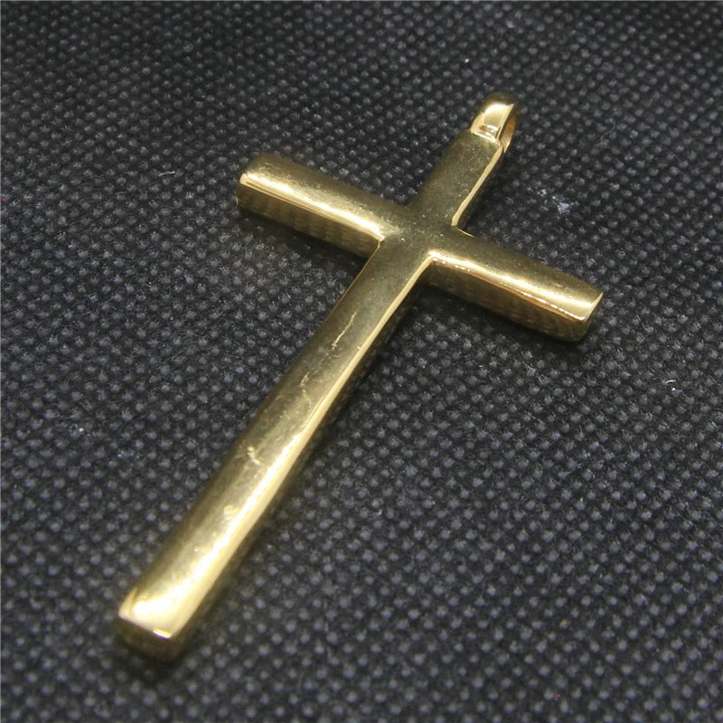 Jesus Cross Pendant Stainless Steel Golden Pendant