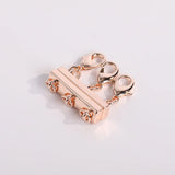 Layered Magnetic Necklace Buckle Stacking Necklace Multilayer Copper Plated