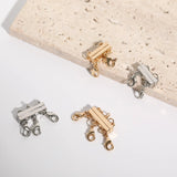 Layered Magnetic Necklace Buckle Stacking Necklace Multilayer Copper Plated