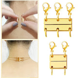 Layered Magnetic Necklace Buckle Stacking Necklace Multilayer Copper Plated
