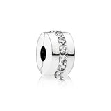 Sterling Silver Pave Bead Charms for Bracelet