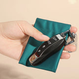 Leather Purse Jewelry Bag Spring Mouth Automatic Closing