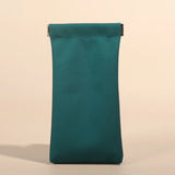 Leather Purse Jewelry Bag Spring Mouth Automatic Closing