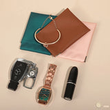 Leather Purse Jewelry Bag Spring Mouth Automatic Closing