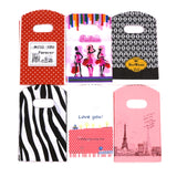 100Pcs 9x15cm Mini Plastic Jewelry Bags with Handle