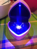 LED Light Jewelry Box Wedding Rings Case Organizer
