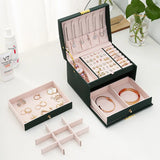 Large Capacity Jewelry Box for Necklace, Ring, and Earrings