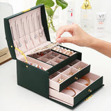 Large Capacity Jewelry Box for Necklace, Ring, and Earrings