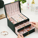 Large Capacity Jewelry Box for Necklace, Ring, and Earrings