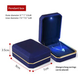 LED Jewelry Box Wedding Ring Case Gift Box