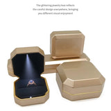 LED Jewelry Box Wedding Ring Case Gift Box