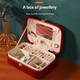 Jewelry Box With Mirror Earrings Necklace Holder