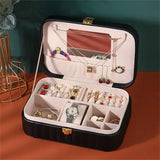 Jewelry Box With Mirror Earrings Necklace Holder