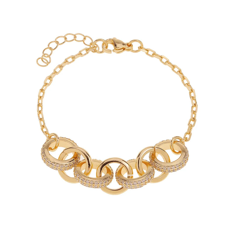 Copper Zircon Geometry Bracelet Women's Personalized Jewelry Gift