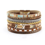 Bohemian Magnetic Bracelet for Women, Hand Braided Ladies Jewelry