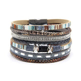 Bohemian Magnetic Bracelet for Women, Hand Braided Ladies Jewelry