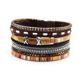 Bohemian Magnetic Bracelet for Women, Hand Braided Ladies Jewelry