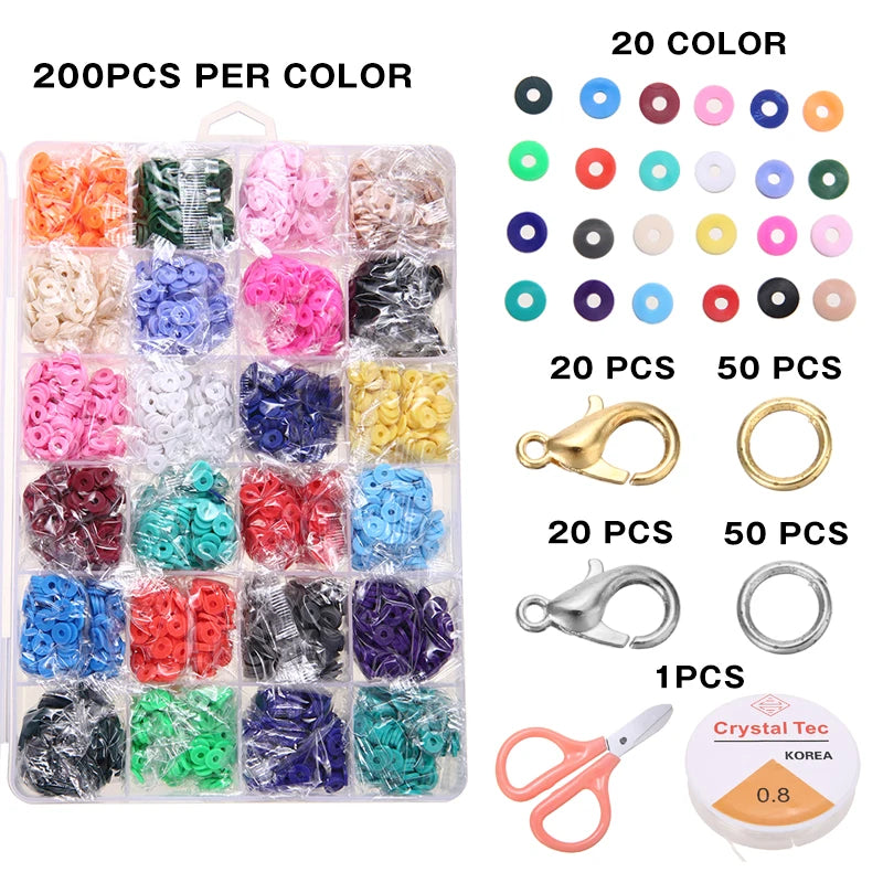 Polymer Clay Beads DIY Bracelet Supplies Anklet Decoration Craft