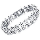 Men's Stainless Steel Biker Motorcycle Chain Punk Rock Bracelet 8.46 Inch