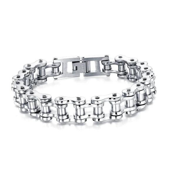 Men's Stainless Steel Biker Motorcycle Chain Punk Rock Bracelet 8.46 Inch