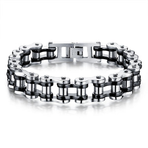 Men's Stainless Steel Biker Motorcycle Chain Punk Rock Bracelet 8.46 Inch