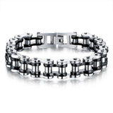 Men's Stainless Steel Biker Motorcycle Chain Punk Rock Bracelet 8.46 Inch