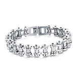 Men's Stainless Steel Biker Motorcycle Chain Punk Rock Bracelet 8.46 Inch