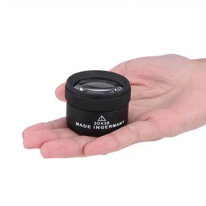30x Jewelry Optical Magnifier Glasses Loupe Tool 40mm Measuring Glass Lens