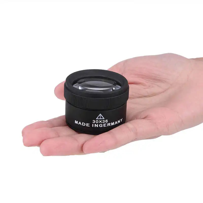 30x Jewelry Optical Magnifier Glasses Loupe Tool 40mm Measuring Glass Lens