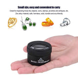 30x Jewelry Optical Magnifier Glasses Loupe Tool 40mm Measuring Glass Lens