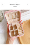 Portable Jewelry Box Leather Storage Travel Jewelry Case Boxes