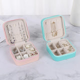 Portable Jewelry Box Leather Storage Travel Jewelry Case Boxes