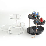 Clear 3 Tray Acrylic Jewelry Organizer Stand