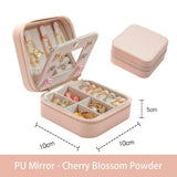 Jewelry Organizer Mirror Earrings Necklace Holder Display