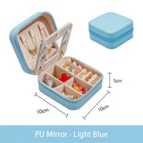 Jewelry Organizer Mirror Earrings Necklace Holder Display