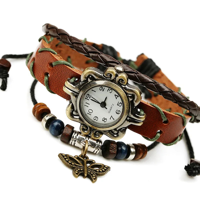 Lovely Mixed Batch Leather Bracelet Watch Women Wristwatch