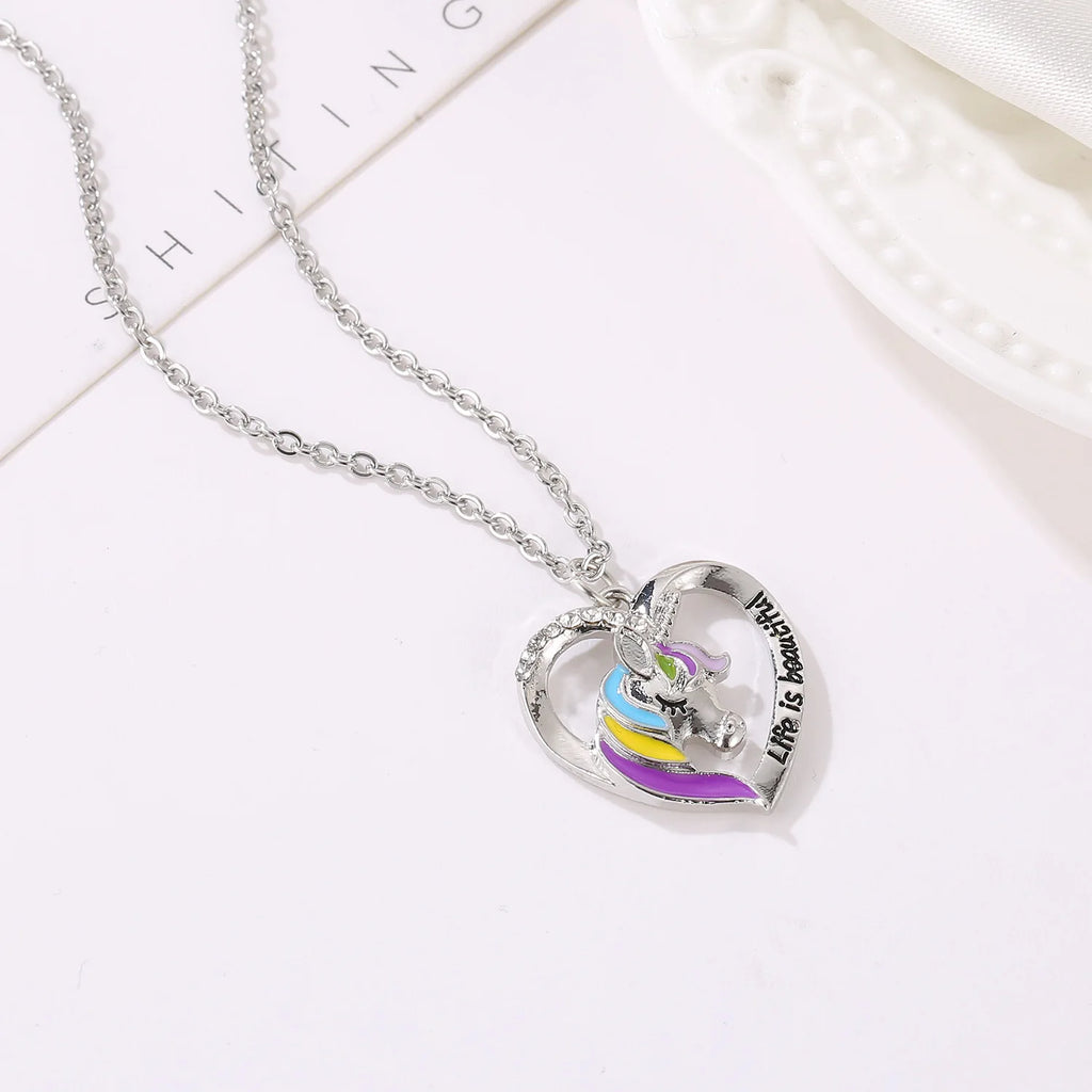 Unicorn Children's Necklace Pony Pendant Girl Jewelry Gift