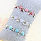 18k Plated Hand Twisted Pearl Stone Bracelet
