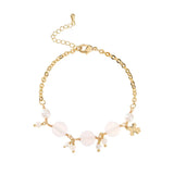 18k Plated Hand Twisted Pearl Stone Bracelet