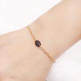 Crystal Gem Multicolor Gold-Plated Bracelet